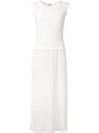 Adam Lippes Sleeveless Fitted Waist Dress, Women's, Size: Small, White, Cotton