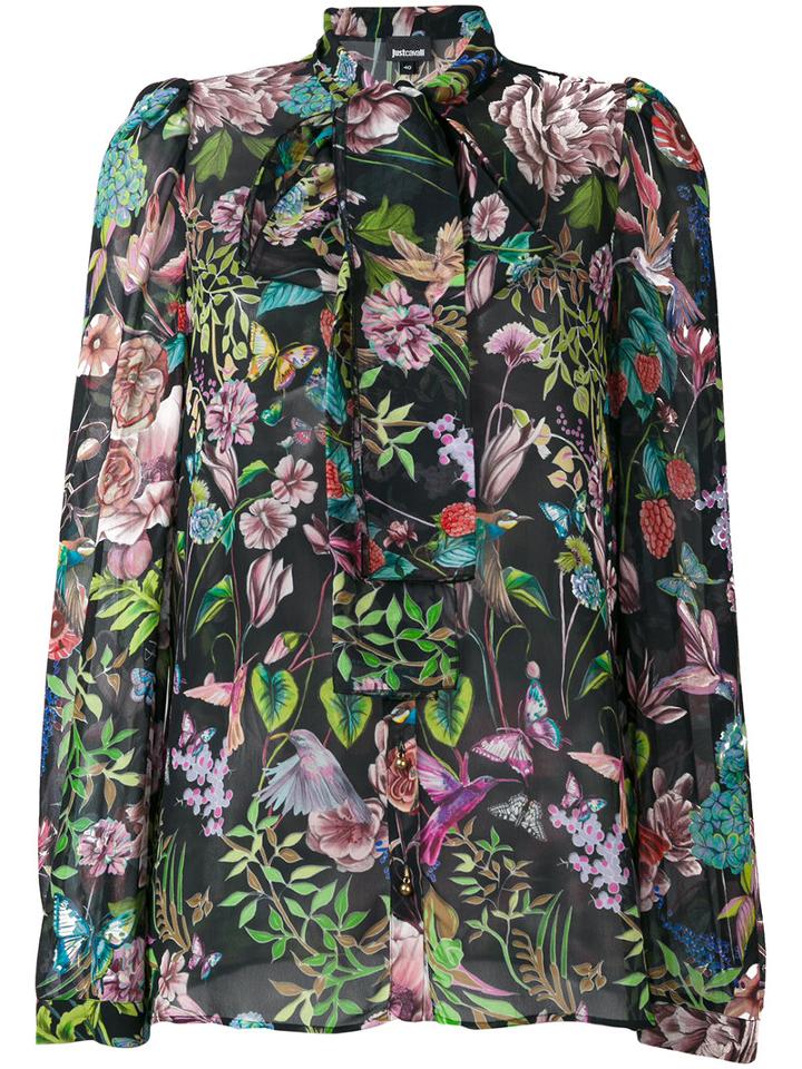 Just Cavalli - Pussy-bow Fastening Blouse - Women - Viscose - 38, Viscose