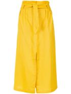Lilly Sarti Tie Waist Midi Skirt - Yellow & Orange