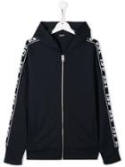 Diesel Kids Teen Contrat Trim Panelled Hoodie - Blue