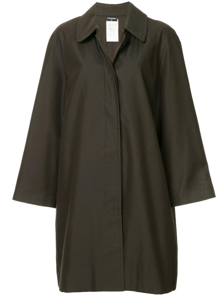 Chanel Vintage Long Sleeve Coat Jacket - Green