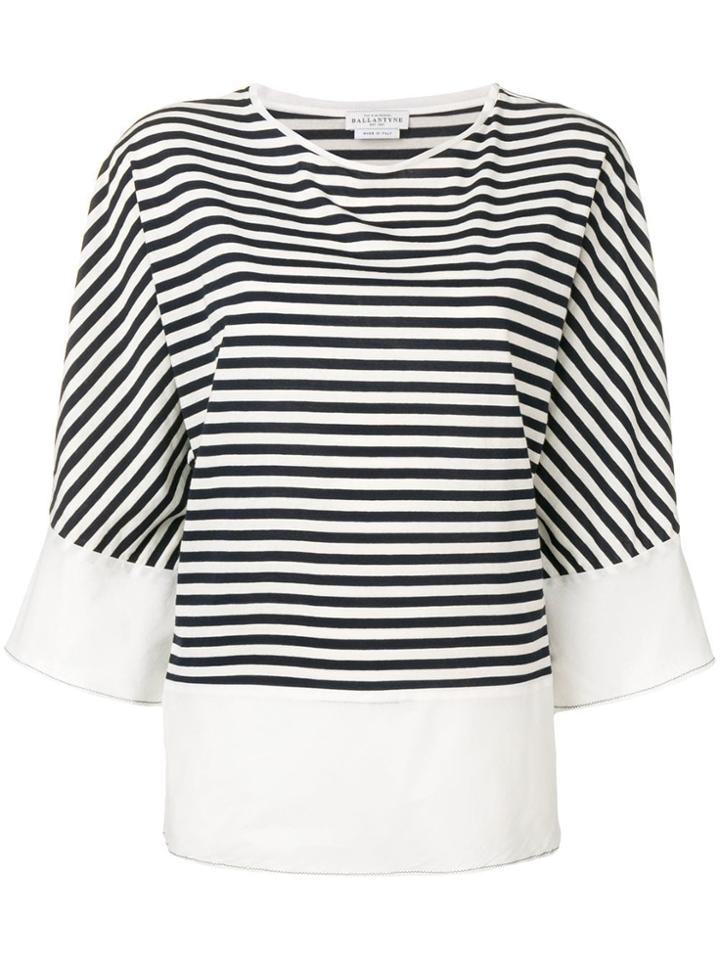 Ballantyne Striped Slouchy Top - White