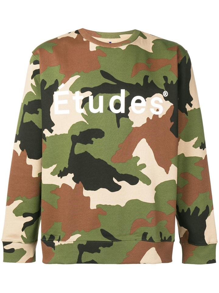 Études Camouflage Print Sweatshirt - Brown