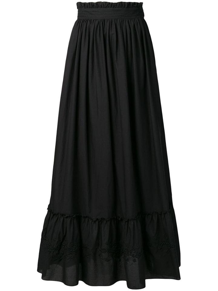 Wandering Boho Maxi Skirt - Black