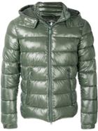 Save The Duck Quilted Hooded Jacket - Green