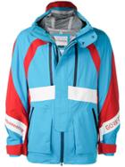 White Mountaineering Hooded Colour-blocked Jacket - Blue