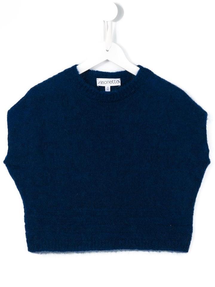 Simonetta Knitted Top, Girl's, Size: 6 Yrs, Blue