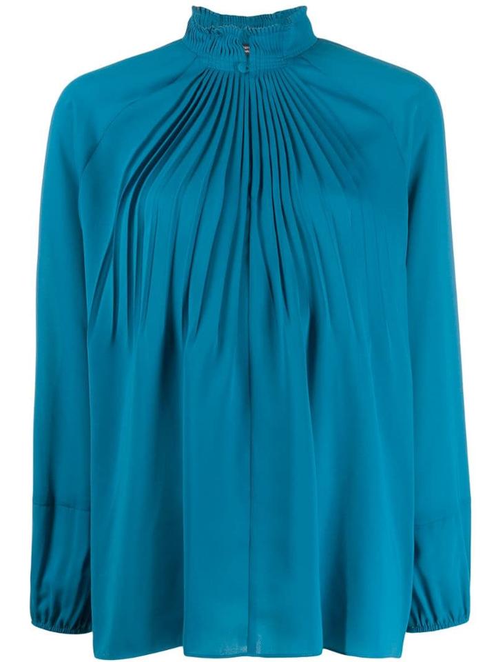 Steffen Schraut Pleated Detail Blouse - Blue