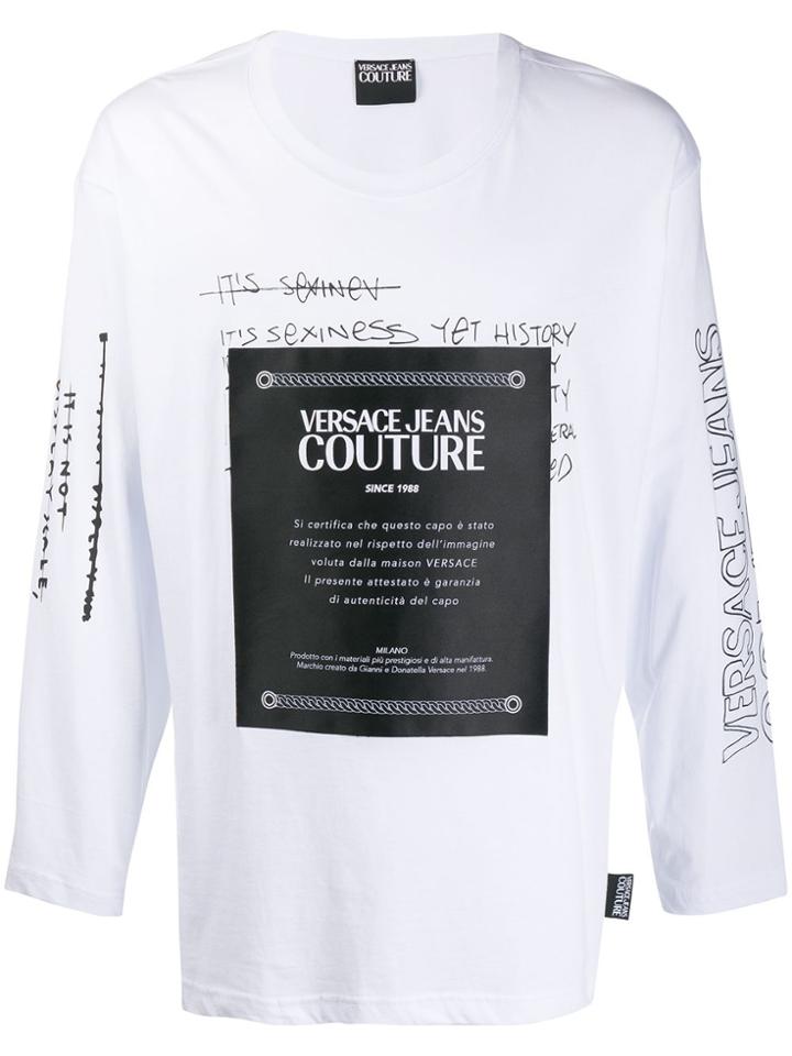 Versace Jeans Couture Front Logo Print T-shirt - White