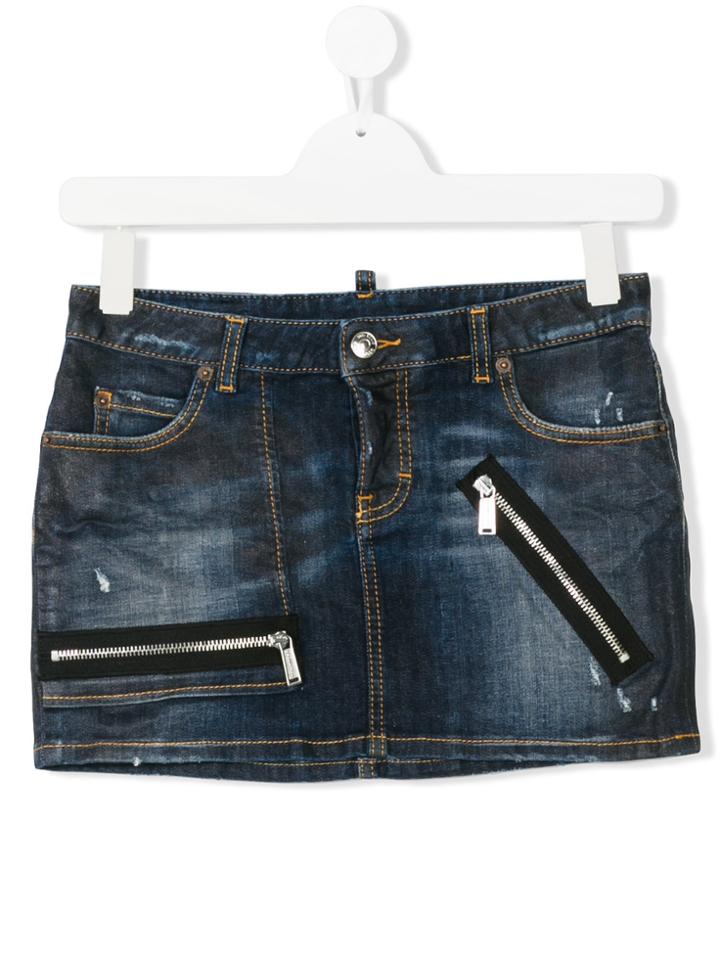 Dsquared2 Kids Teen Mini Denim Skirt - Blue