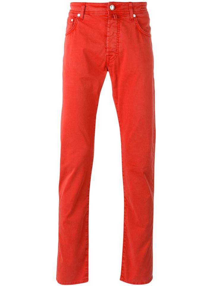 Jacob Cohen Straight Trousers - Pink & Purple