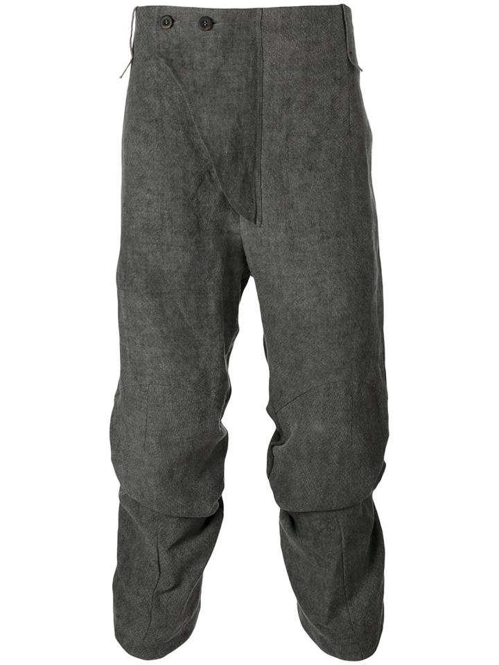 Lost & Found Ria Dunn - Cropped Pants - Men - Cotton/hemp - M, Grey, Cotton/hemp