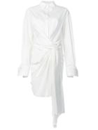 Oscar De La Renta Ruched Shirt Dress - White