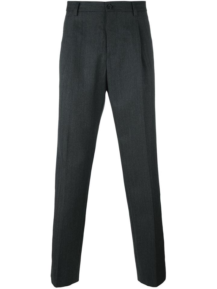 Dolce & Gabbana Tweed Trousers, Men's, Size: 48, Grey, Viscose/virgin Wool