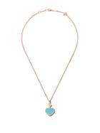 Chopard 18kt Rose Gold Happy Hearts Turquoise Stone And Diamond