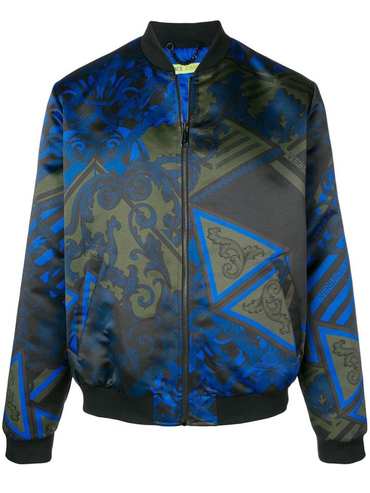 Versace Jeans Duchesse Print Patchwork Jacket - Green