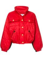 Chanel Vintage Standing Collar Puffy Jacket - Red
