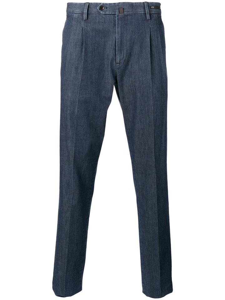 Pt01 Straight-leg Jeans, Men's, Size: 50, Blue, Cotton/spandex/elastane