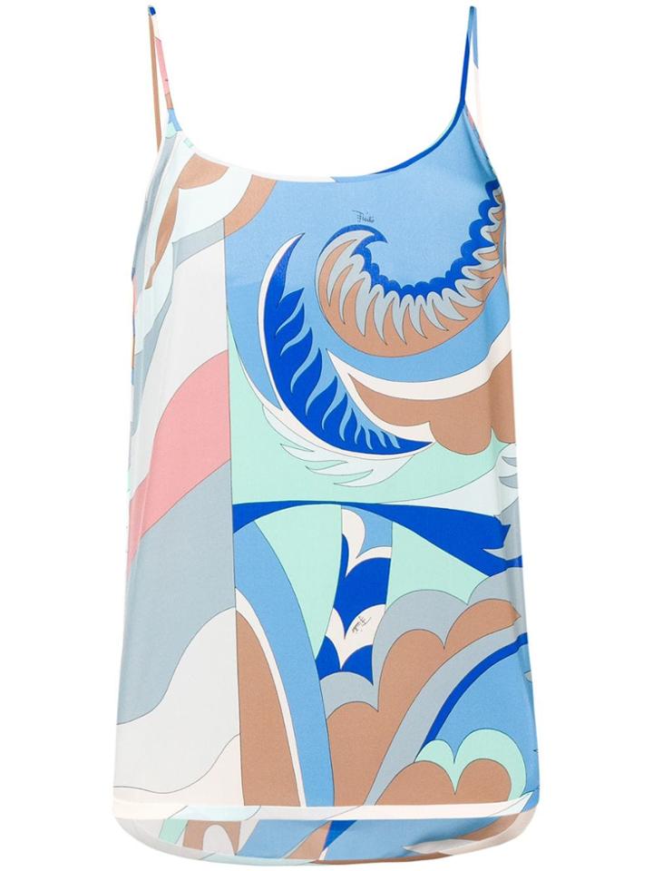 Emilio Pucci Abstract Print Top - Blue