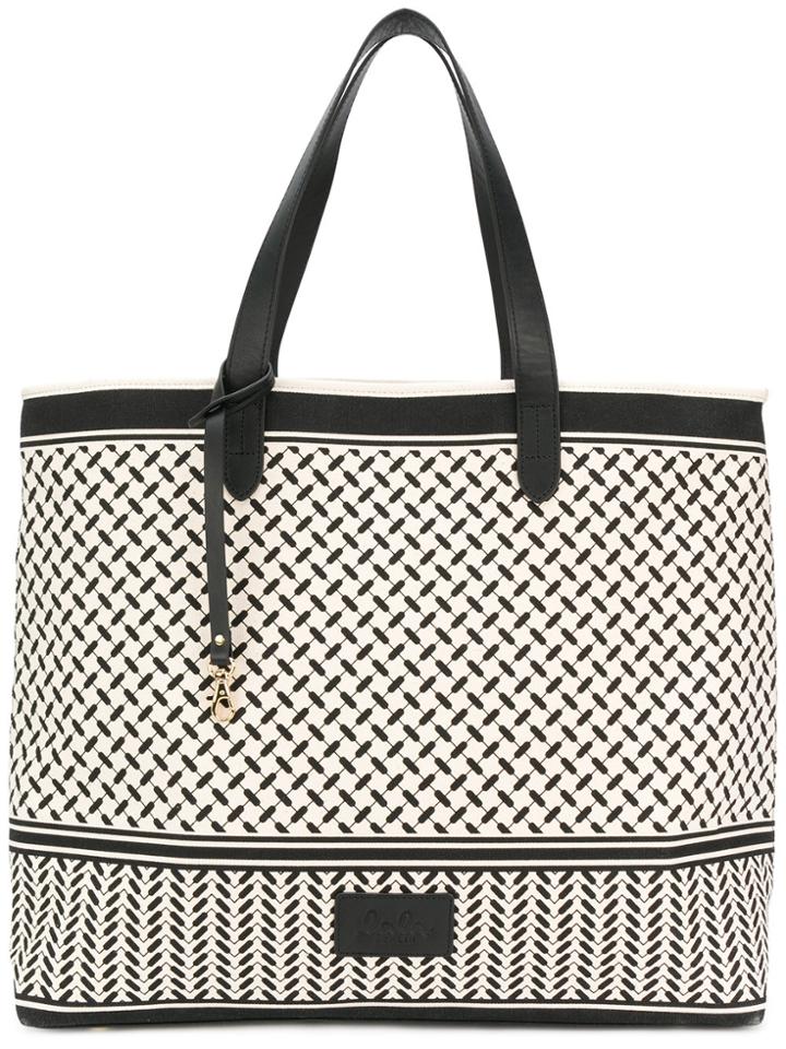 Lala Berlin Kufiya Print Shopper Tote - Nude & Neutrals