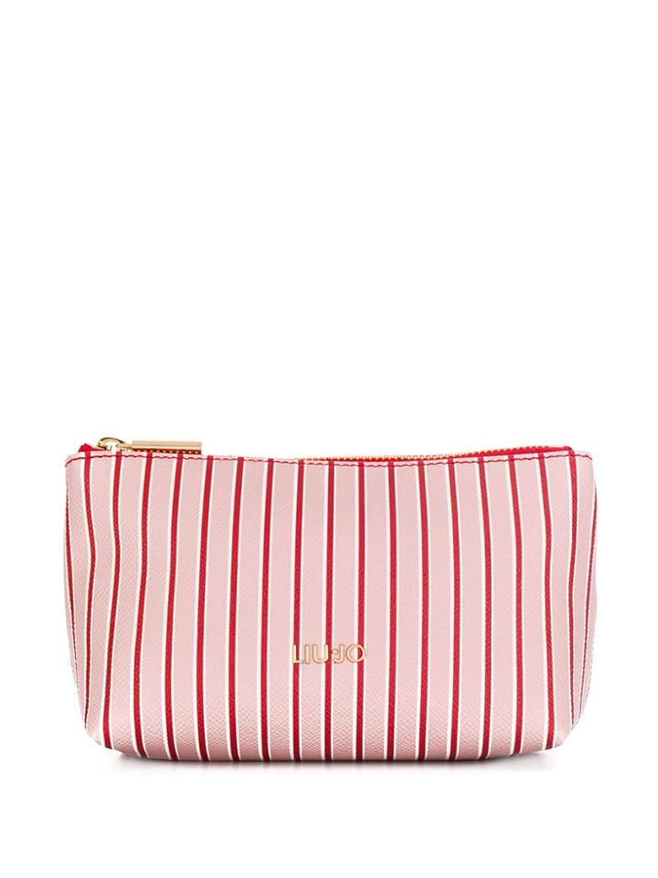 Liu Jo Striped Make Up Bag - Red