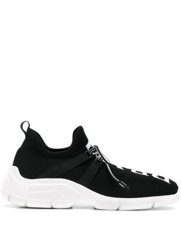 Prada Sock-style Logo Sneakers - Black