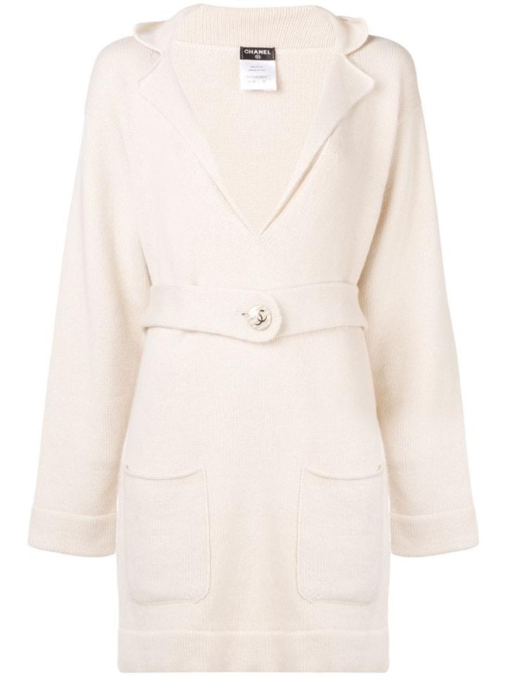 Chanel Pre-owned Cashmere V-neck Jumper - Neutrals