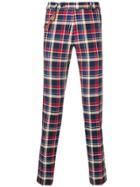 Berwich Check Print Trousers - Red