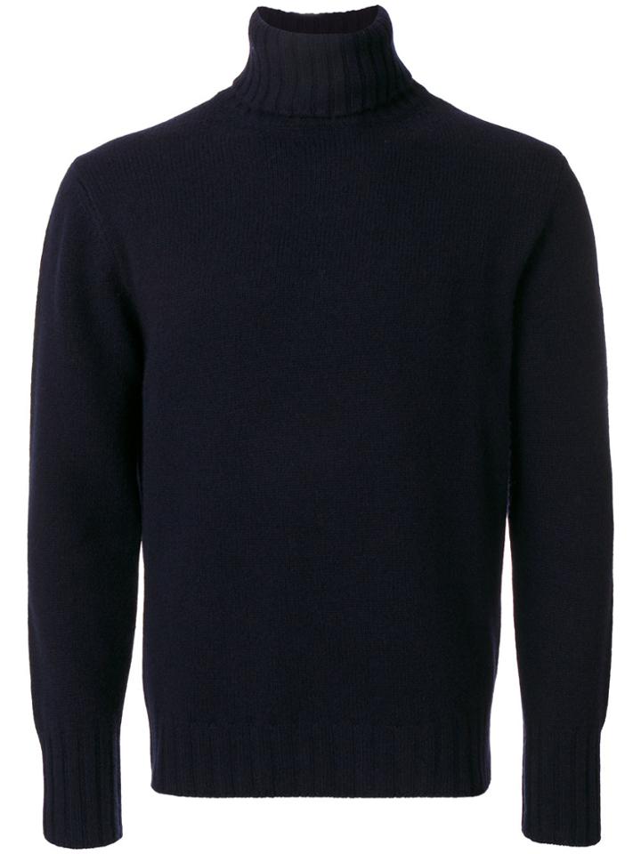 Doppiaa Turtleneck Jumper - Blue