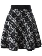 Moncler Bouclé A-line Skirt, Women's, Size: 40, Black, Wool/cotton/acetate/viscose