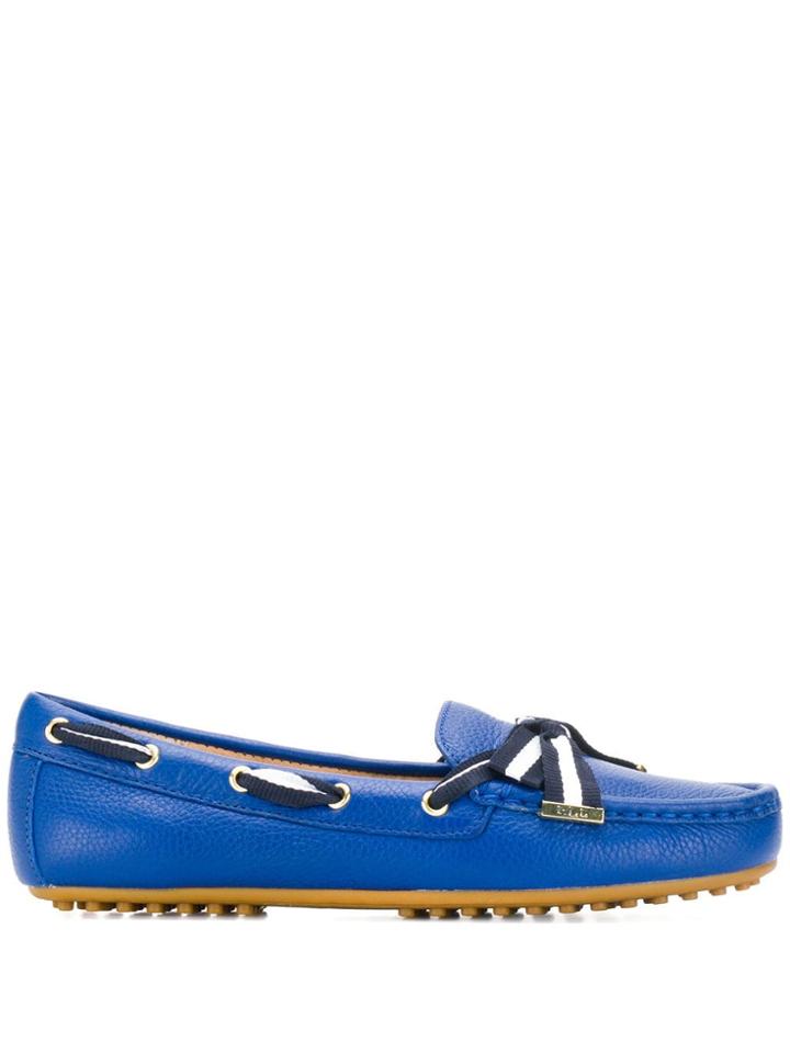 Lauren Ralph Lauren Striped Strap Loafers - Blue