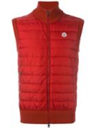 Moncler 'tib' Padded Gilet, Men's, Size: Large, Red, Acrylic/polyamide/wool