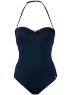 Ea7 Emporio Armani Plain One-piece Swimsuit - Blue
