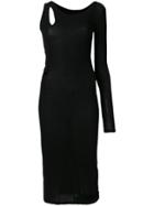 Yohji Yamamoto Cutout One Shoulder Dress - Black