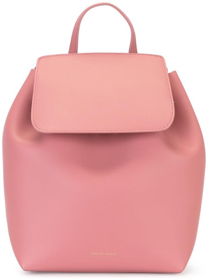 Mansur Gavriel Mini Drawstring Backpack - Pink & Purple