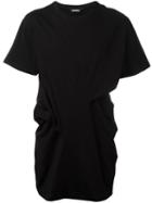 Moohong Pleated T-shirt, Men's, Size: 50, Black, Cotton