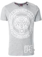 Plein Sport Logo Motif T-shirt - Grey