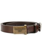 Dolce & Gabbana Plate Buckled Belt - Brown