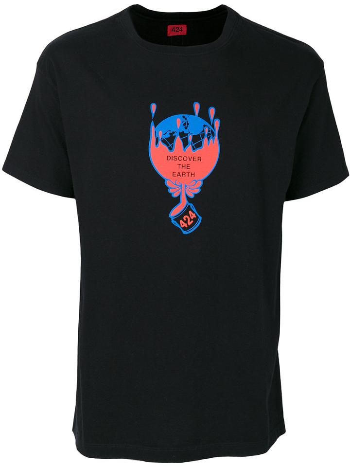 424 Fairfax - Earth Print T-shirt - Men - Cotton - M, Black, Cotton