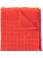 Tory Burch Jacquard Logo Scarf - Red