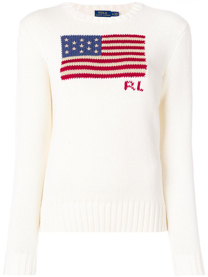 Polo Ralph Lauren American Flag Jumper - Nude & Neutrals