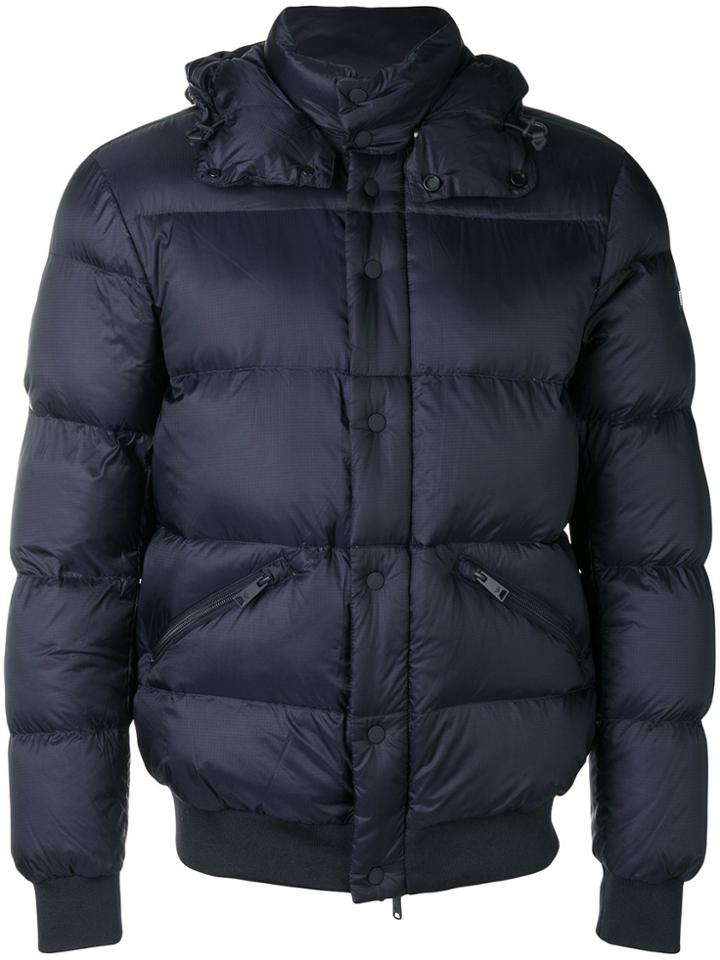 Emporio Armani Padded Hooded Jacket - Blue