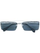 Miu Miu Eyewear Runaway Show Glitter Sunglasses - Metallic
