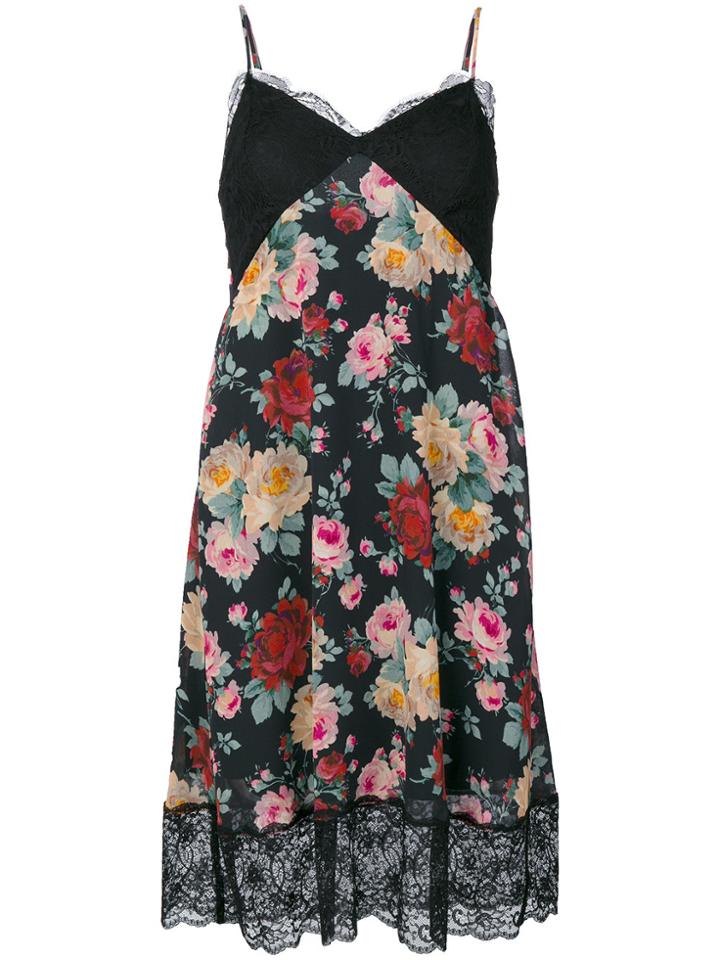 Twin-set Floral Print Flared Dress - Multicolour