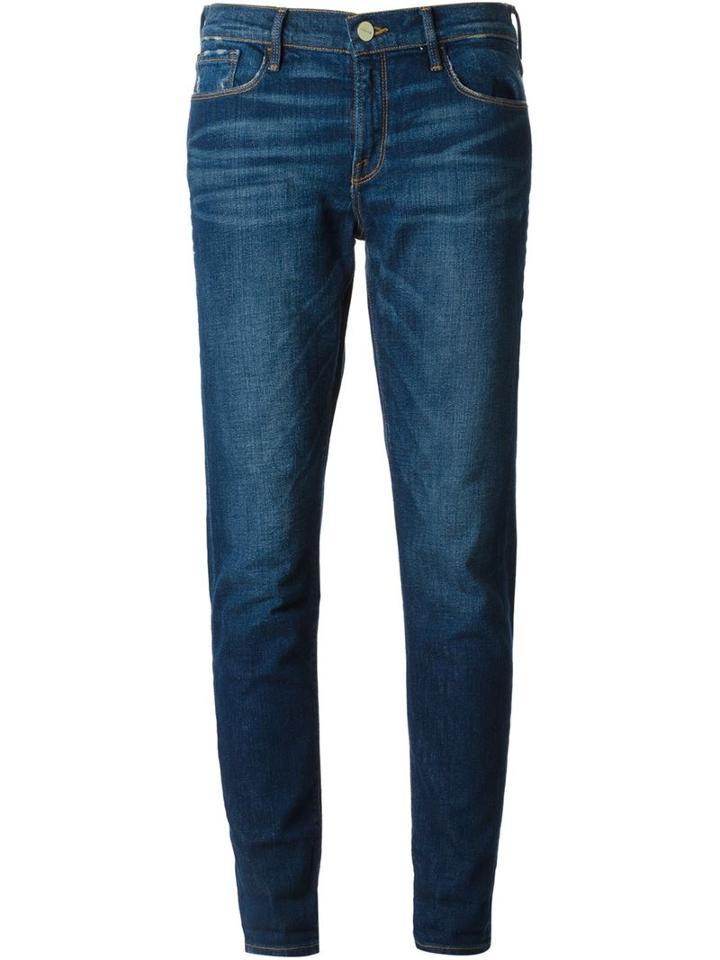 Frame Denim 'le Garçon' Boyfriend Jeans, Women's, Size: 27, Blue, Cotton/polyester/spandex/elastane