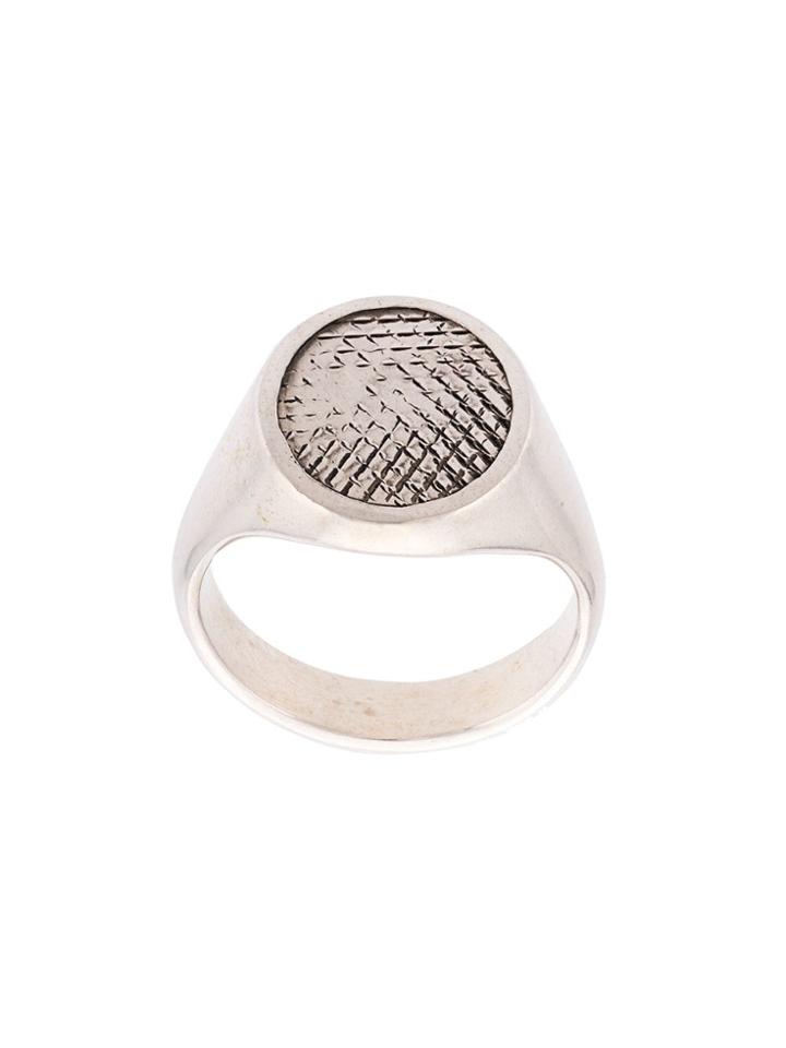 Werkstatt:münchen Iron Traces Signet Ring - Metallic