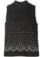 Alexander Wang Eyelet Embellished Top - Black