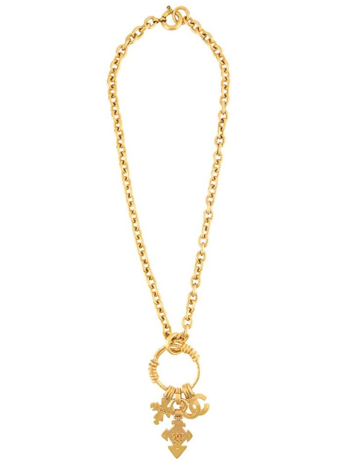 Chanel Vintage Cross Pendant Necklace