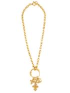 Chanel Vintage Cross Pendant Necklace