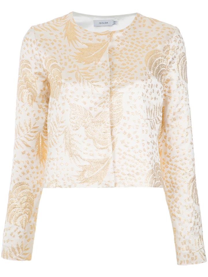 Isolda - Printed Jacket - Women - Polyester/acetate - 44, White, Polyester/acetate